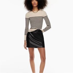 Babaton Leather Mini Skirt